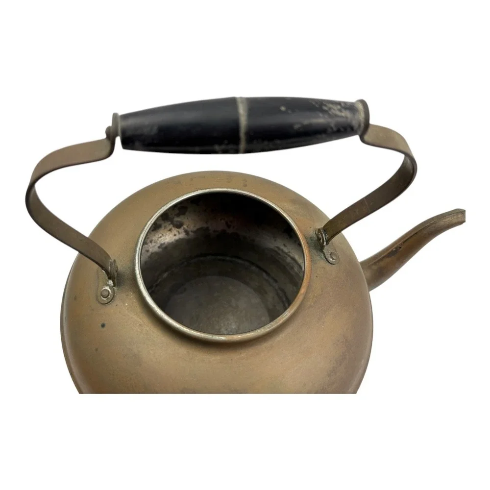Vintage Copper Teapot with Black Handle – Made in Portugal Rustic Kettle‎